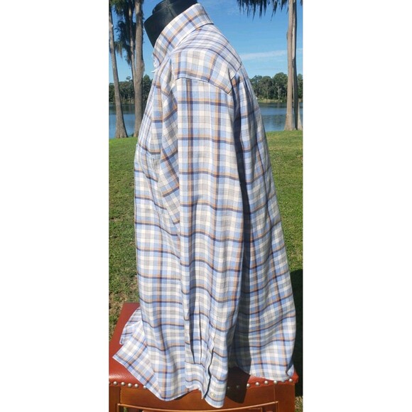 Daniel Cremieux Signatr Men Shirt Sz Lg Non-Iron Plaid 100% Pima Cotton Long Slv - Picture 4 of 11